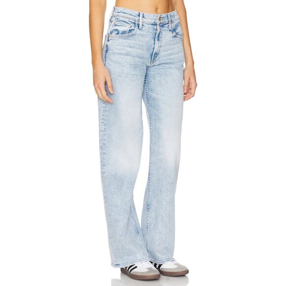 NWT Mother Spinner Zip Sneak in Light As A Feather Loose Slouchy Jeans 25 - Picture 2 of 10